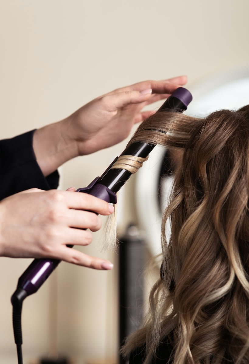 Curling iron creating soft waves