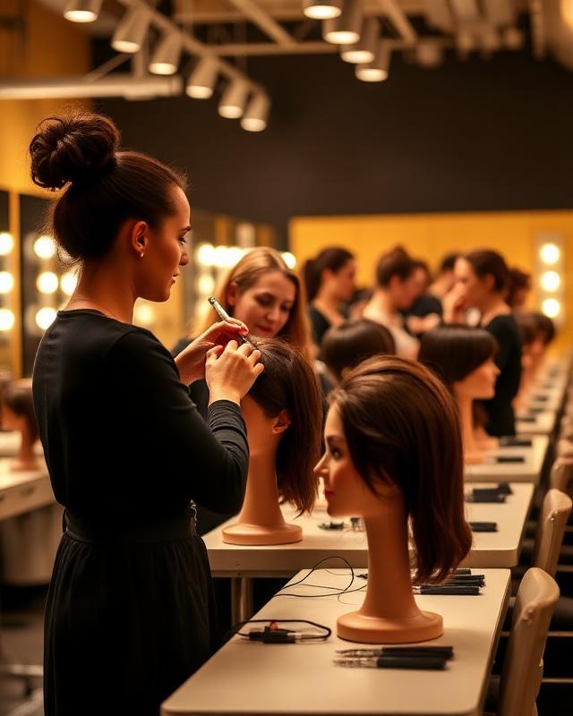 Students practicing